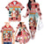 Personalized Germany Frohe Weihnachten Family Matching Off The Shoulder Long Sleeve Dress and Hawaiian Shirt Cute Saint Nicholas With Christmas Tree - Wonder Print Shop