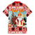 Personalized Germany Frohe Weihnachten Family Matching Off The Shoulder Long Sleeve Dress and Hawaiian Shirt Cute Saint Nicholas With Christmas Tree - Wonder Print Shop