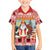 Personalized Germany Frohe Weihnachten Family Matching Off The Shoulder Long Sleeve Dress and Hawaiian Shirt Cute Saint Nicholas With Christmas Tree - Wonder Print Shop