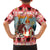 Personalized Germany Frohe Weihnachten Family Matching Off Shoulder Maxi Dress and Hawaiian Shirt Cute Saint Nicholas With Christmas Tree - Wonder Print Shop