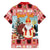 Personalized Germany Frohe Weihnachten Family Matching Off Shoulder Short Dress and Hawaiian Shirt Cute Saint Nicholas With Christmas Tree - Wonder Print Shop