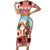 Personalized Germany Frohe Weihnachten Family Matching Short Sleeve Bodycon Dress and Hawaiian Shirt Cute Saint Nicholas With Christmas Tree - Wonder Print Shop