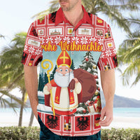 Personalized Germany Frohe Weihnachten Hawaiian Shirt Cute Saint Nicholas With Christmas Tree - Wonder Print Shop