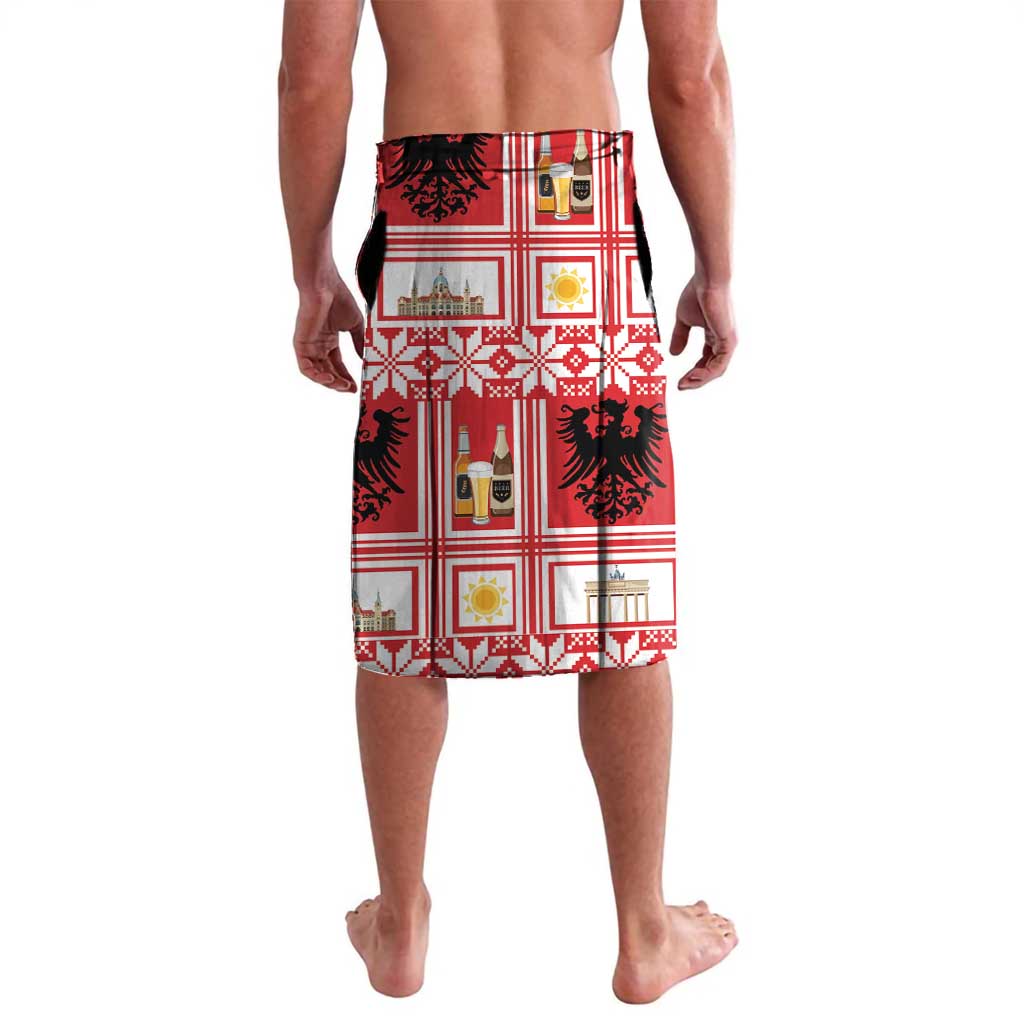 Personalized Germany Frohe Weihnachten Lavalava Cute Saint Nicholas With Christmas Tree - Wonder Print Shop