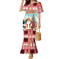 Personalized Germany Frohe Weihnachten Mermaid Dress Cute Saint Nicholas With Christmas Tree - Wonder Print Shop
