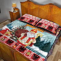 Personalized Germany Frohe Weihnachten Quilt Bed Set Cute Saint Nicholas With Christmas Tree - Wonder Print Shop