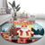 Personalized Germany Frohe Weihnachten Round Carpet Cute Saint Nicholas With Christmas Tree