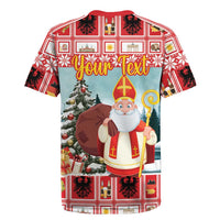 Personalized Germany Frohe Weihnachten Rugby Jersey Cute Saint Nicholas With Christmas Tree - Wonder Print Shop
