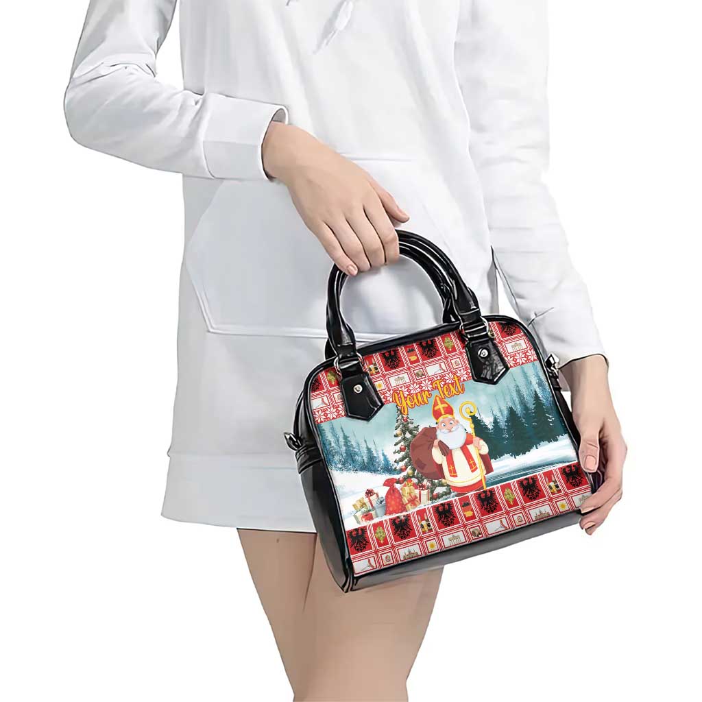 Personalized Germany Frohe Weihnachten Shoulder Handbag Cute Saint Nicholas With Christmas Tree