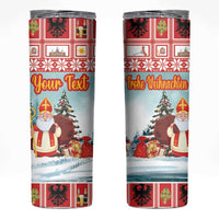 Personalized Germany Frohe Weihnachten Skinny Tumbler Cute Saint Nicholas With Christmas Tree - Wonder Print Shop