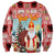 Personalized Germany Frohe Weihnachten Sweatshirt Cute Saint Nicholas With Christmas Tree - Wonder Print Shop
