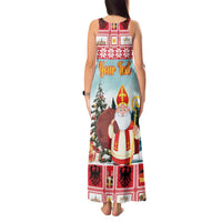 Personalized Germany Frohe Weihnachten Tank Maxi Dress Cute Saint Nicholas With Christmas Tree - Wonder Print Shop