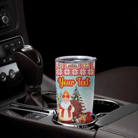 Personalized Germany Frohe Weihnachten Tumbler Cup Cute Saint Nicholas With Christmas Tree - Wonder Print Shop