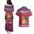 Personalized Haiti Jwaye Nowel Couples Matching Puletasi and Hawaiian Shirt Hispaniolan Trogon With Hibiscus Flowers - Wonder Print Shop