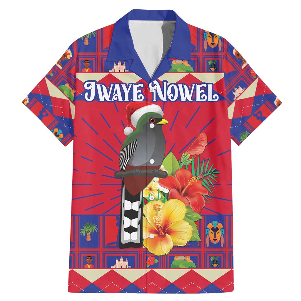 Personalized Haiti Jwaye Nowel Family Matching Mermaid Dress and Hawaiian Shirt Hispaniolan Trogon With Hibiscus Flowers - Wonder Print Shop