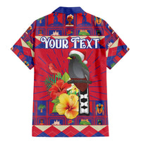Personalized Haiti Jwaye Nowel Family Matching Mermaid Dress and Hawaiian Shirt Hispaniolan Trogon With Hibiscus Flowers - Wonder Print Shop
