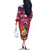 Personalized Haiti Jwaye Nowel Family Matching Off The Shoulder Long Sleeve Dress and Hawaiian Shirt Hispaniolan Trogon With Hibiscus Flowers - Wonder Print Shop