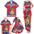 Personalized Haiti Jwaye Nowel Family Matching Tank Maxi Dress and Hawaiian Shirt Hispaniolan Trogon With Hibiscus Flowers - Wonder Print Shop