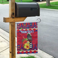 Personalized Haiti Jwaye Nowel Garden Flag Hispaniolan Trogon With Hibiscus Flowers - Wonder Print Shop