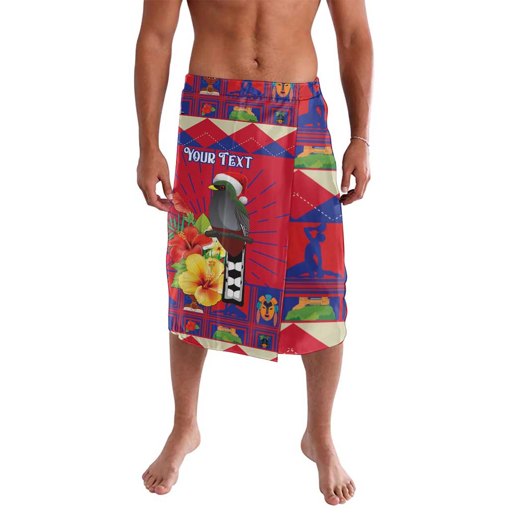 Personalized Haiti Jwaye Nowel Lavalava Hispaniolan Trogon With Hibiscus Flowers - Wonder Print Shop
