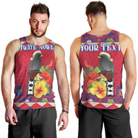 Personalized Haiti Jwaye Nowel Men Tank Top Hispaniolan Trogon With Hibiscus Flowers - Wonder Print Shop