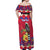 Personalized Haiti Jwaye Nowel Off Shoulder Maxi Dress Hispaniolan Trogon With Hibiscus Flowers - Wonder Print Shop