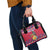 Personalized Haiti Jwaye Nowel Shoulder Handbag Hispaniolan Trogon With Hibiscus Flowers