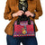Personalized Haiti Jwaye Nowel Shoulder Handbag Hispaniolan Trogon With Hibiscus Flowers