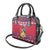 Personalized Haiti Jwaye Nowel Shoulder Handbag Hispaniolan Trogon With Hibiscus Flowers