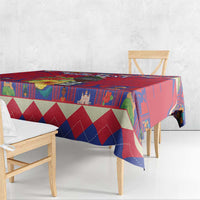 Personalized Haiti Jwaye Nowel Tablecloth Hispaniolan Trogon With Hibiscus Flowers - Wonder Print Shop