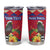 Personalized Haiti Jwaye Nowel Tumbler Cup Hispaniolan Trogon With Hibiscus Flowers - Wonder Print Shop