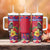 Personalized Haiti Jwaye Nowel Tumbler With Handle Hispaniolan Trogon With Hibiscus Flowers - Wonder Print Shop