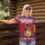 Personalized Haiti Jwaye Nowel Women Polo Shirt Hispaniolan Trogon With Hibiscus Flowers - Wonder Print Shop