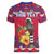 Personalized Haiti Jwaye Nowel Women V-Neck T-Shirt Hispaniolan Trogon With Hibiscus Flowers - Wonder Print Shop