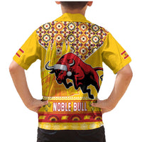 Spain Christmas Family Matching Mermaid Dress and Hawaiian Shirt Noble Bull With Sagrada Famlia - Wonder Print Shop