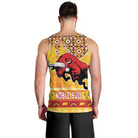 Spain Christmas Men Tank Top Noble Bull With Sagrada Famlia - Wonder Print Shop