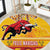 Spain Christmas Round Carpet Noble Bull With Sagrada Família