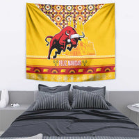 Spain Christmas Tapestry Noble Bull With Sagrada Famlia - Wonder Print Shop