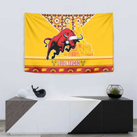 Spain Christmas Tapestry Noble Bull With Sagrada Famlia - Wonder Print Shop