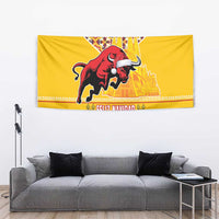Spain Christmas Tapestry Noble Bull With Sagrada Famlia - Wonder Print Shop