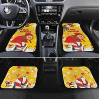Spain Tio de Nadal Christmas Car Mats Traditional Christmas Log Yellow Version - Wonder Print Shop