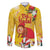 Spain Tio de Nadal Christmas Family Matching Mermaid Dress and Hawaiian Shirt Traditional Christmas Log Yellow Version - Wonder Print Shop