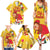 Spain Tio de Nadal Christmas Family Matching Summer Maxi Dress and Hawaiian Shirt Traditional Christmas Log Yellow Version - Wonder Print Shop