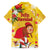 Spain Tio de Nadal Christmas Family Matching Tank Maxi Dress and Hawaiian Shirt Traditional Christmas Log Yellow Version - Wonder Print Shop