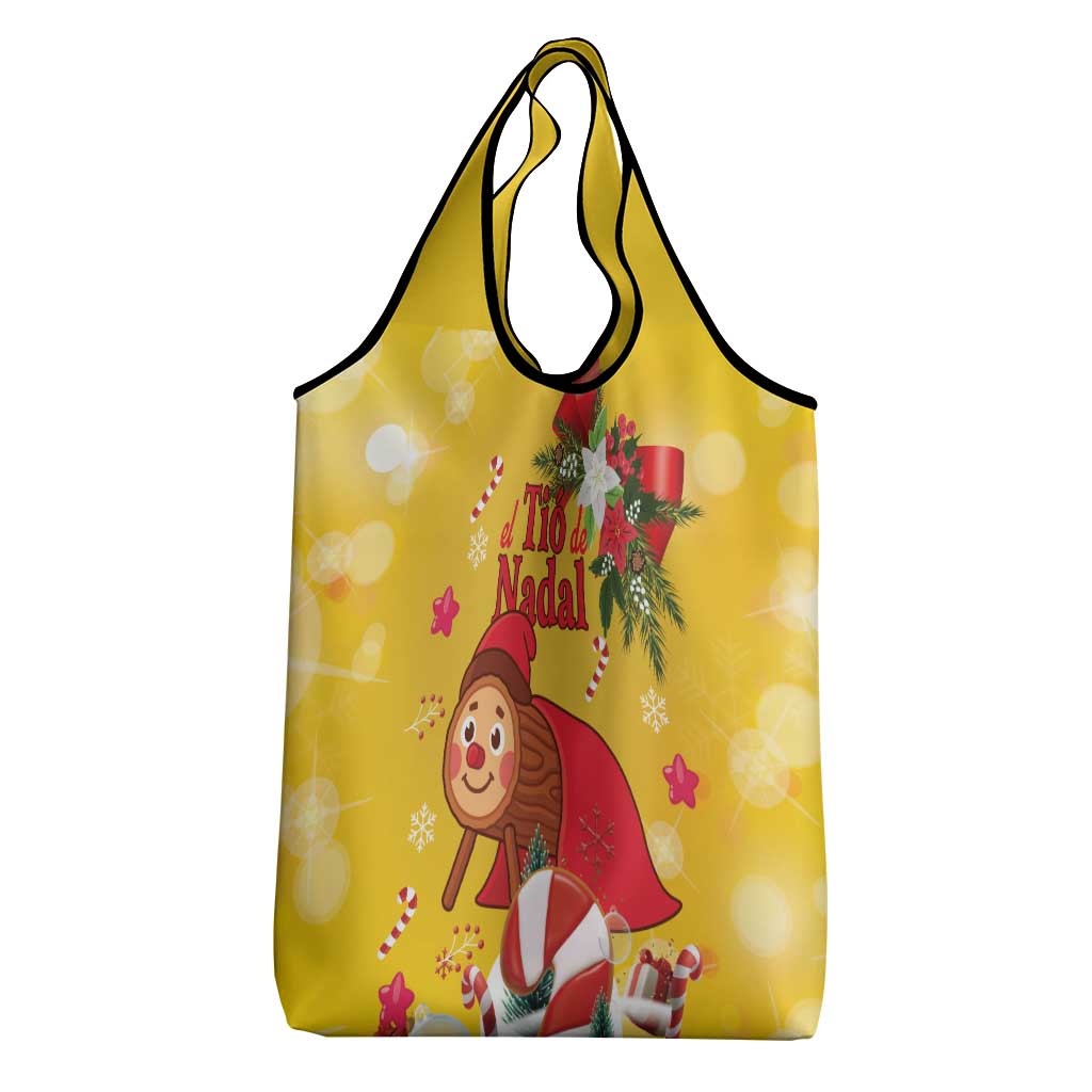 Spain Tio de Nadal Christmas Grocery Bag Traditional Christmas Log Yellow Version