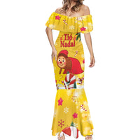 Spain Tio de Nadal Christmas Mermaid Dress Traditional Christmas Log Yellow Version - Wonder Print Shop