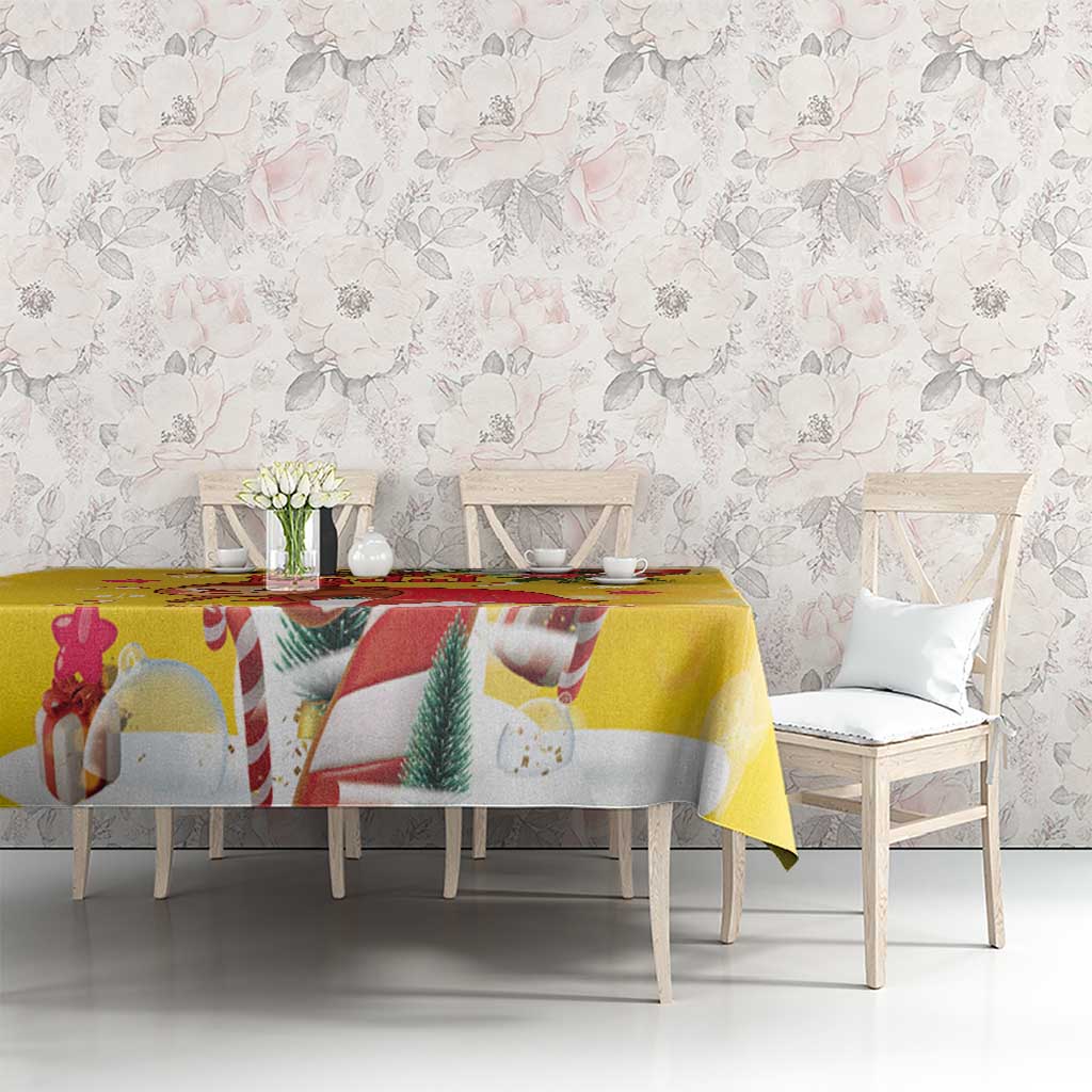 Spain Tio de Nadal Christmas Tablecloth Traditional Christmas Log Yellow Version - Wonder Print Shop