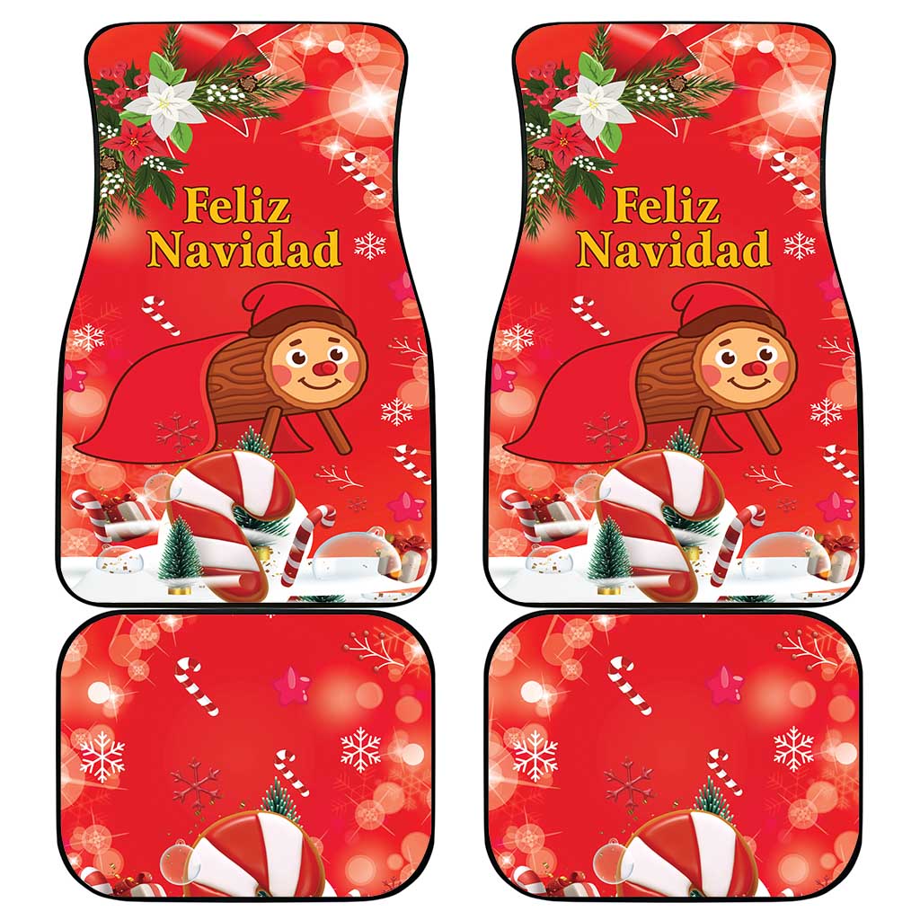 Spain Tio de Nadal Christmas Car Mats Traditional Christmas Log Red Version - Wonder Print Shop
