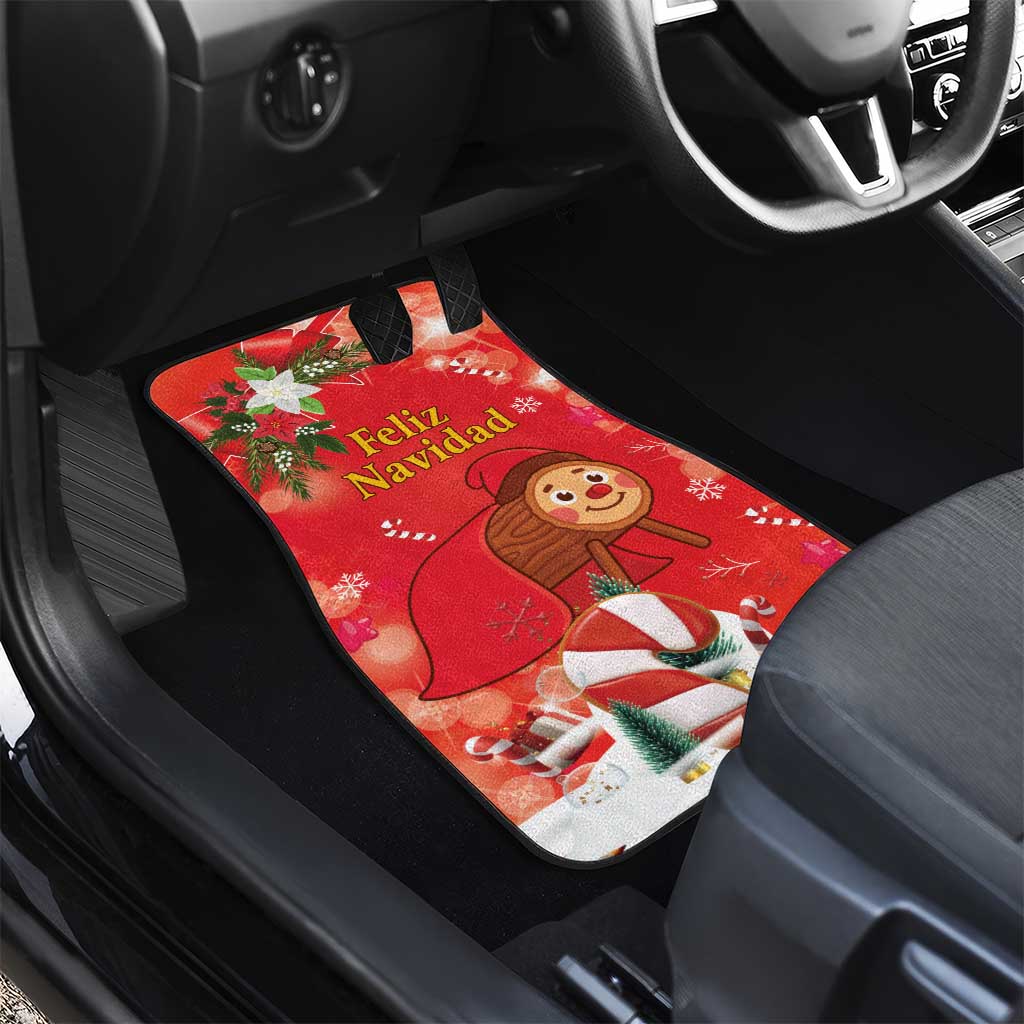 Spain Tio de Nadal Christmas Car Mats Traditional Christmas Log Red Version - Wonder Print Shop