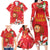 Spain Tio de Nadal Christmas Family Matching Long Sleeve Bodycon Dress and Hawaiian Shirt Traditional Christmas Log Red Version - Wonder Print Shop